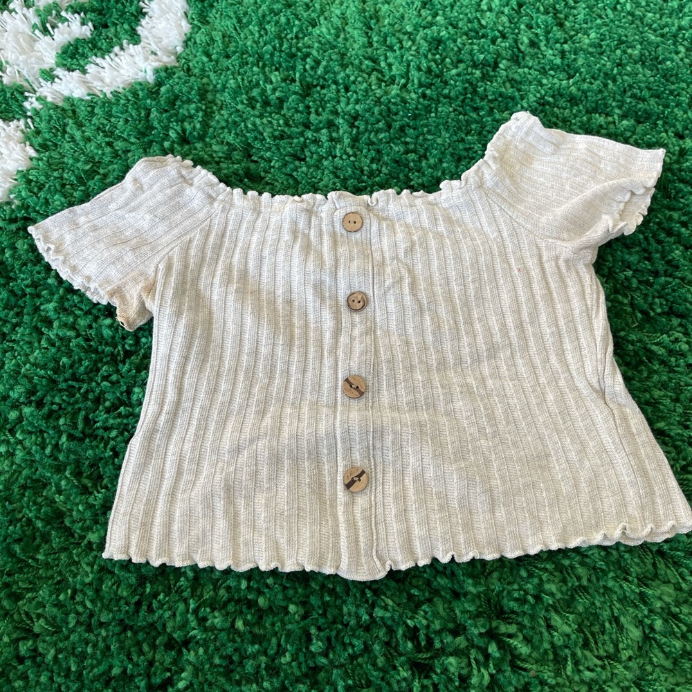Button down crop top
